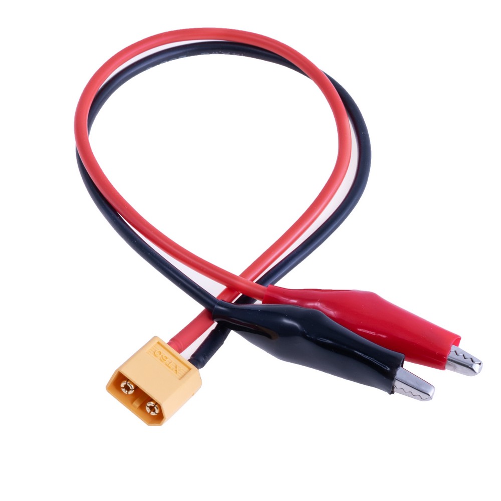 Перехідник XT60 Male у крокодил 14AWG 30cm Перехідник XT60 Male у крокодил 14AWG 30cm