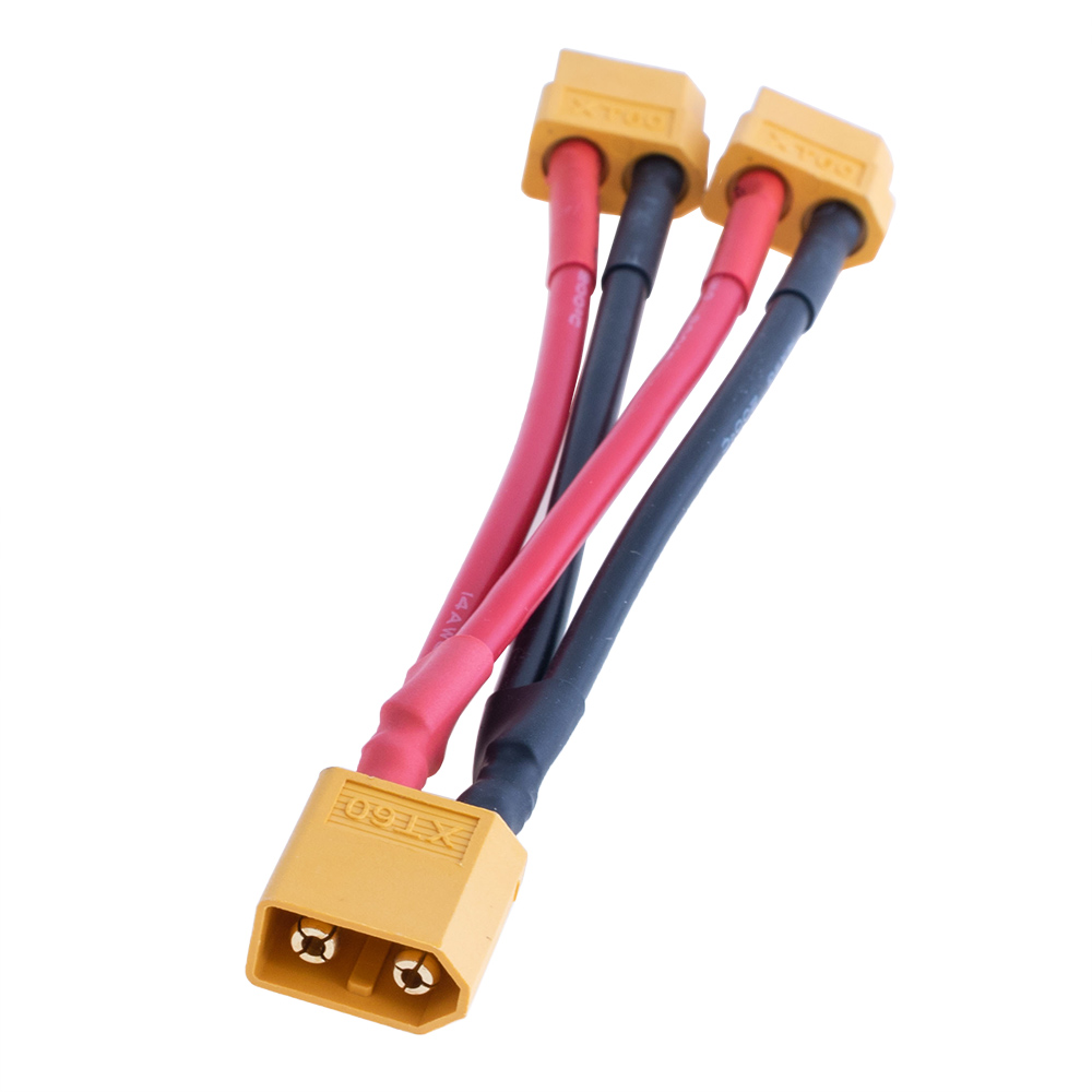 Розгалужувач живлення "Y" 1"тато"->2"мама" XT60, 14AWG
