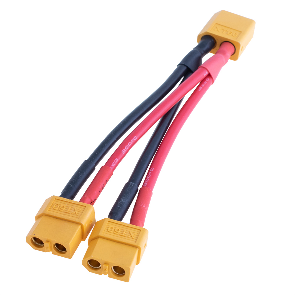 Розгалужувач живлення "Y" 1"тато"->2"мама" XT60, 14AWG