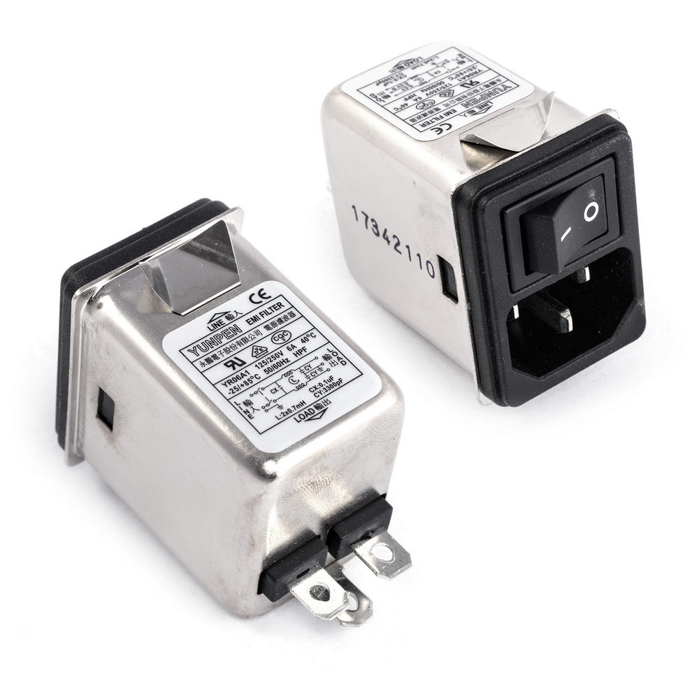 Yunpen YR06A1 IEC-Netzfilter mit Schalter 250V 6A Yunpen YR06A1 IEC-Netzfilter mit Schalter 250V 6A