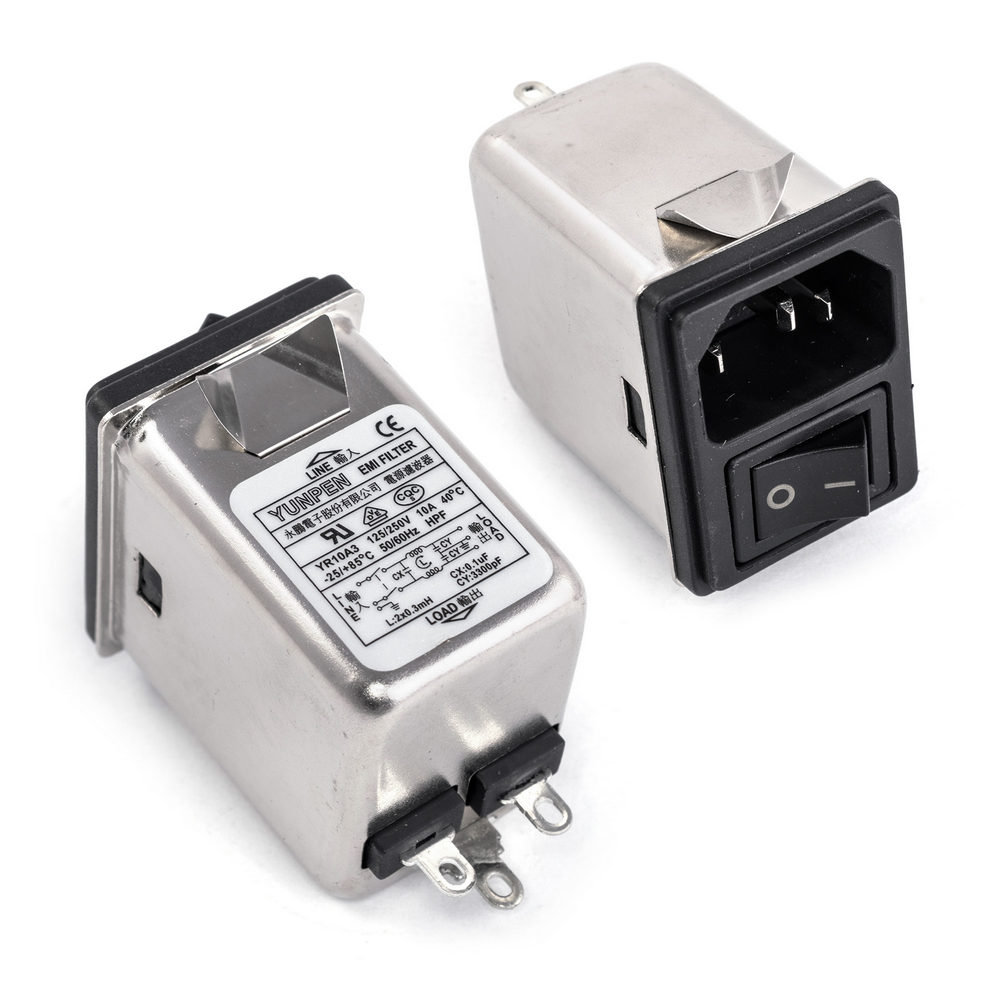 Yunpen YR10A3 IEC-Netzfilter mit Schalter 250V 10A Yunpen YR10A3 IEC-Netzfilter mit Schalter 250V 10A