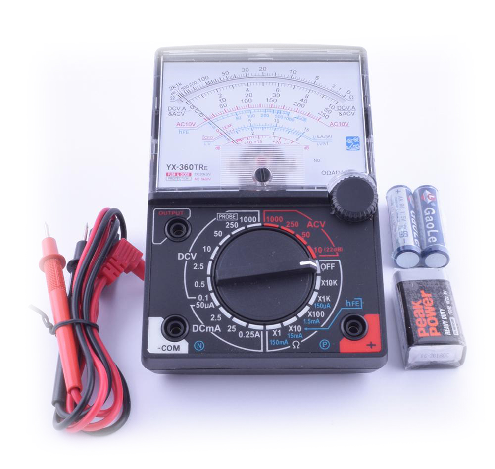 YX-360TRE Analog Multimeter Sinometer 8 Funktionen 19 Bereiche Spiegelskala