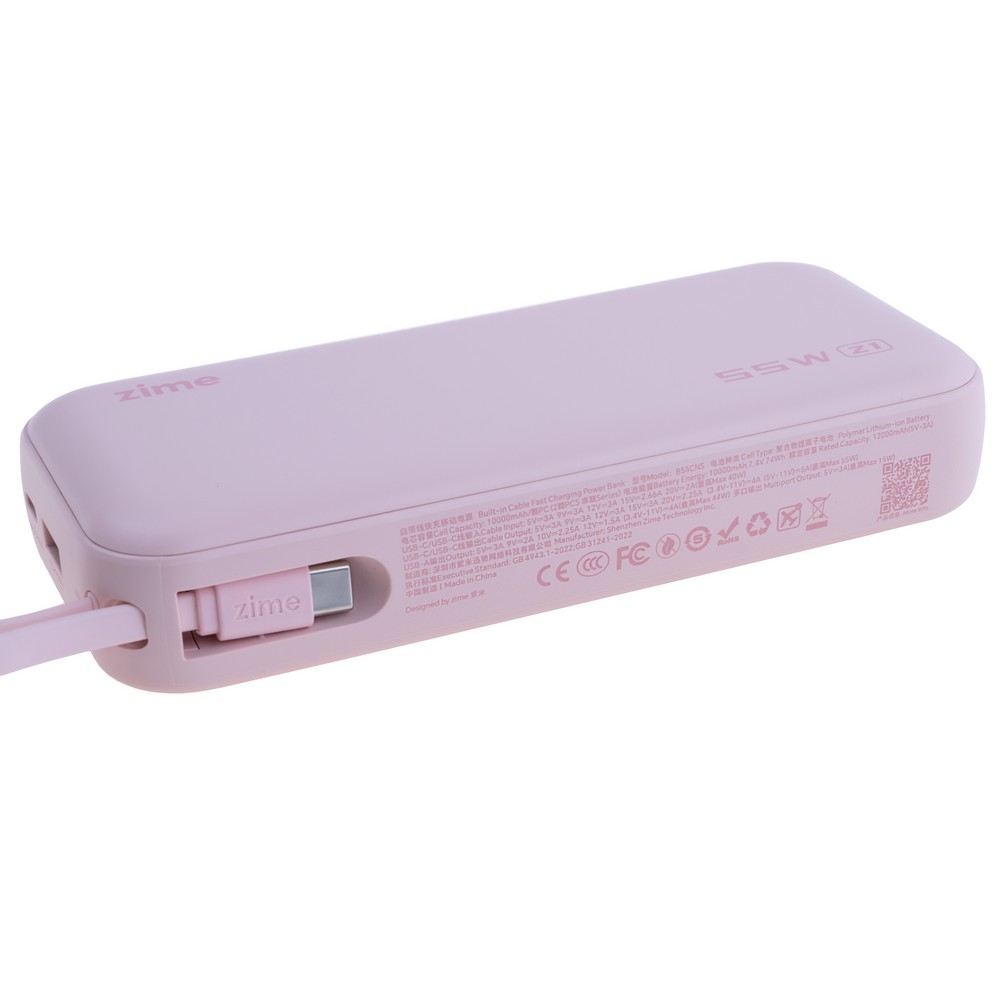 Power Bank Z1 20000mAh 74Wh (12000mAh @ 5V/3A) 55W max Pink (zime)