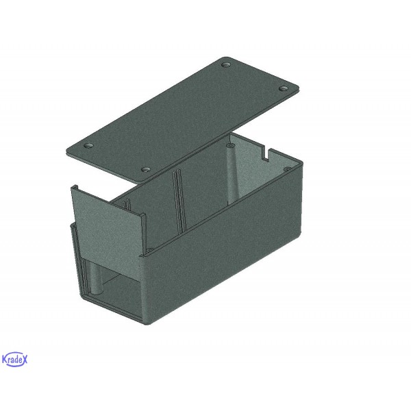 Z18 PS (Kradex) Gehause, schwarz, 65x76x176mm, Satz