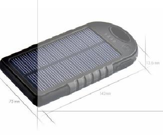 Ladegerat Solarbatterie fur Handy mit USB, 5000mAh