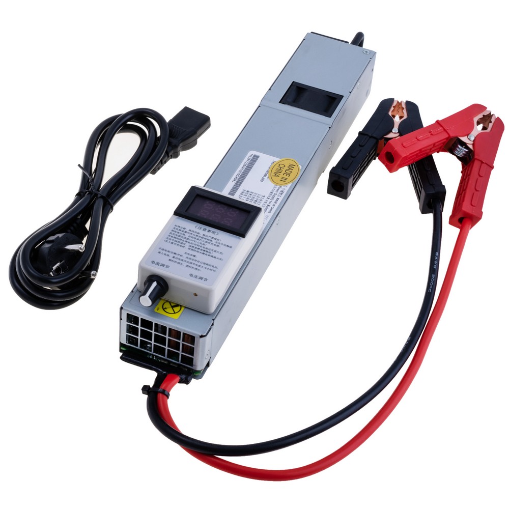 Ladegerät CC/CV 12V, 50A,  8AWG, 40cm, Krokodilklemme.