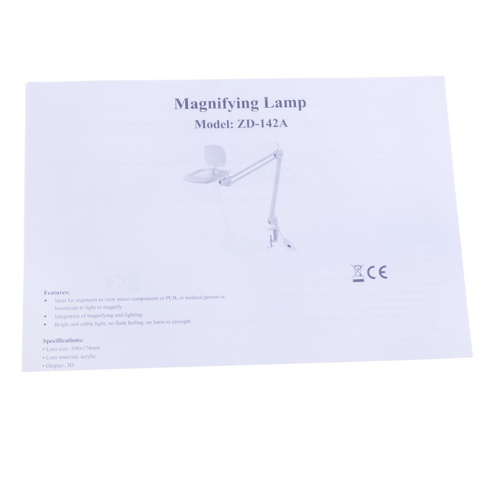 Лупа-лампа на струбцині, ZD-142A