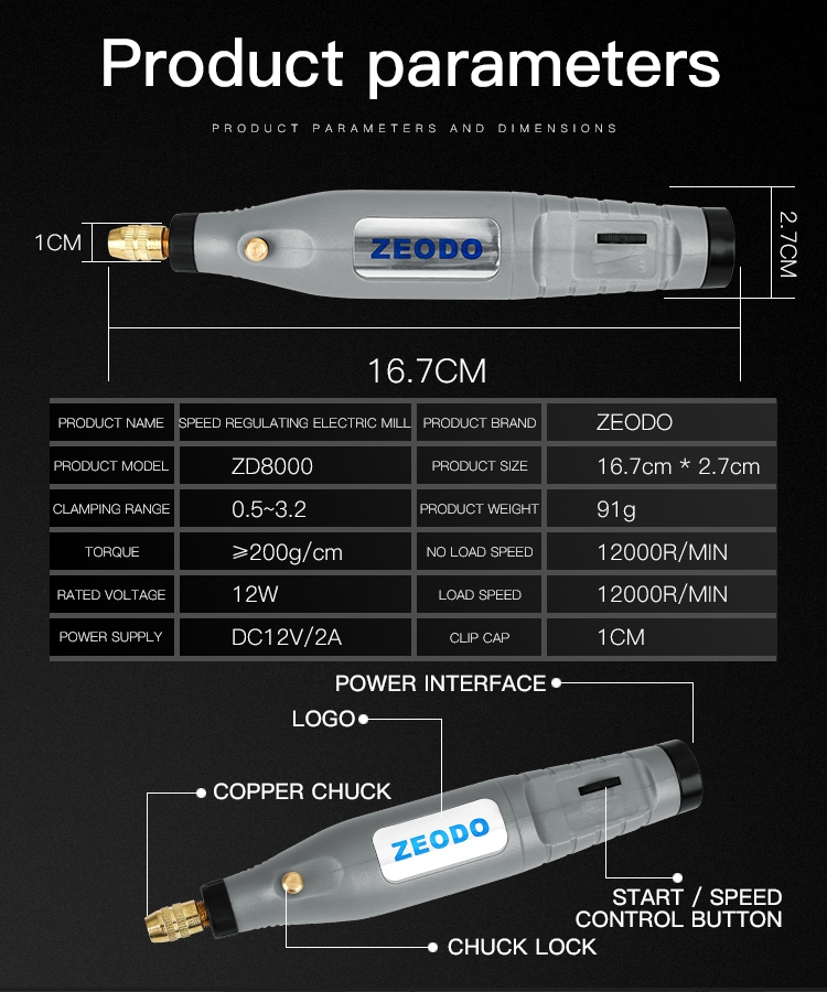 Міні дриль ZD8000