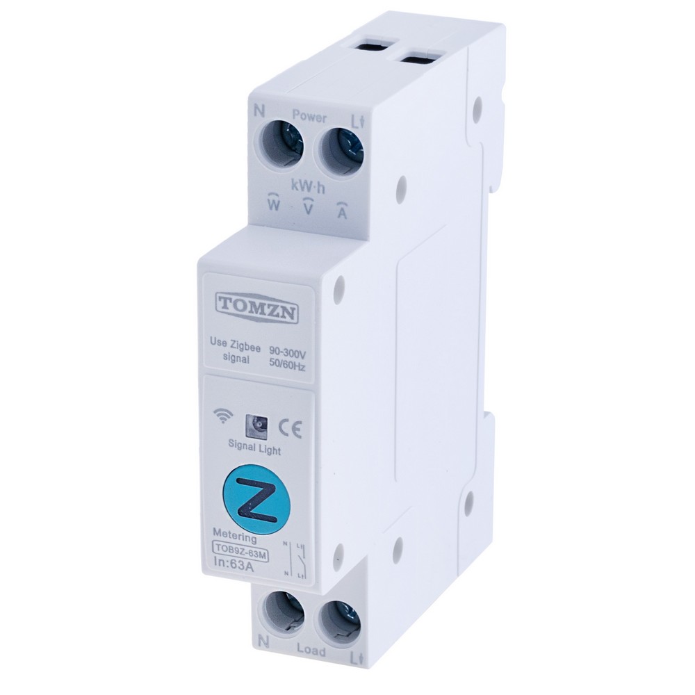 Zigbee 63A 1P+N WIFI Smart Switch Energy Meter Kwh Metering Monitoring Circuit Breaker TOB9Z-M Metering 63A(TOMZN)