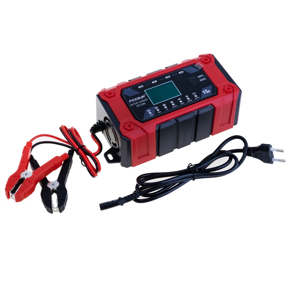 Ladegerät 12V/15A - 24V/5A для Li/Lead/LiFePO4 Akkus (FBC122415D – Foxsur) Ladegerät 12V/15A - 24V/5A для Li/Lead/LiFePO4 Akkus (FBC122415D – Foxsur)