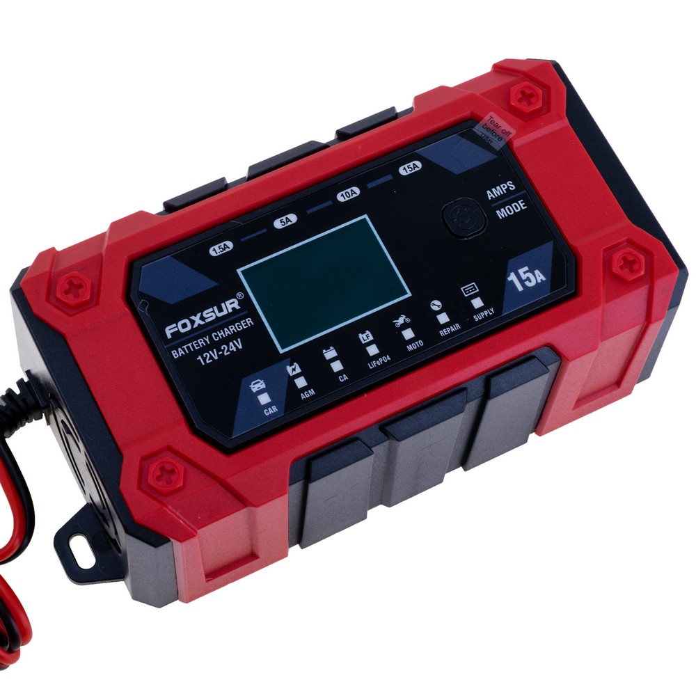 Ladegerät 12V/15A - 24V/5A для Li/Lead/LiFePO4 Akkus (FBC122415D – Foxsur) Ladegerät 12V/15A - 24V/5A для Li/Lead/LiFePO4 Akkus (FBC122415D – Foxsur)