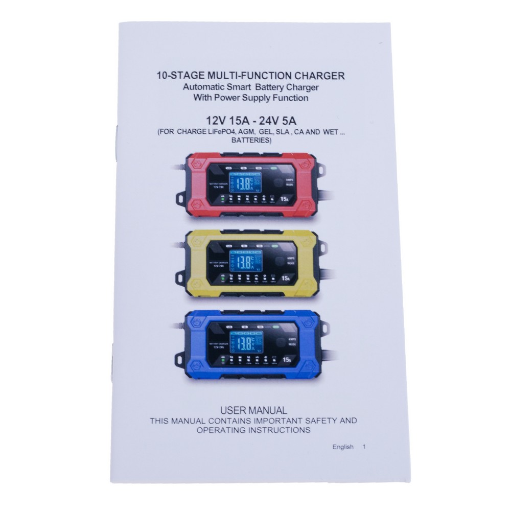 Ladegerät 12V/15A - 24V/5A для Li/Lead/LiFePO4 Akkus (FBC122415D – Foxsur) Ladegerät 12V/15A - 24V/5A для Li/Lead/LiFePO4 Akkus (FBC122415D – Foxsur)