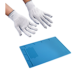 Antistatische Handschuhe und Matten