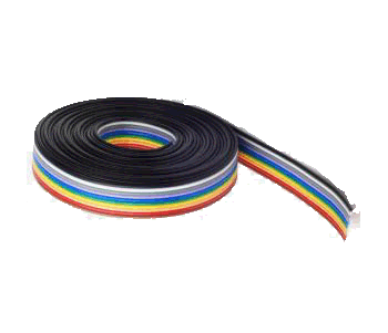 Fafeicy Flachbandkabel mit Drahtbreite 5,08 cm 40P Rainbow Flachbandkabel 5meters 1.27 mm Abstand Pitch Kabel 