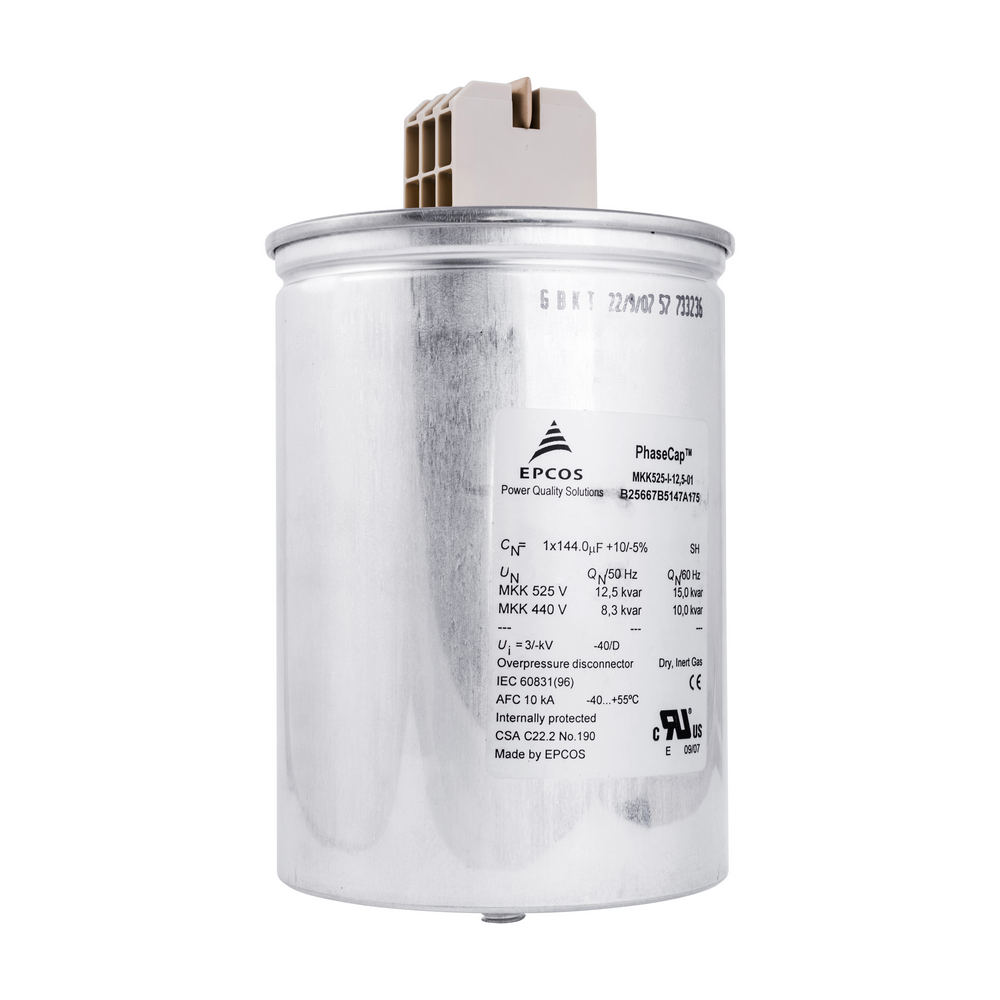 144uF 440V(525V), 19A(24A), Polypropylen, 121х164mm, MKK525-I-12,5-01 (B25667B5147A175 Epcos) 144uF 440V(525V), 19A(24A), Polypropylen, 121х164mm, MKK525-I-12,5-01 (B25667B5147A175 Epcos)