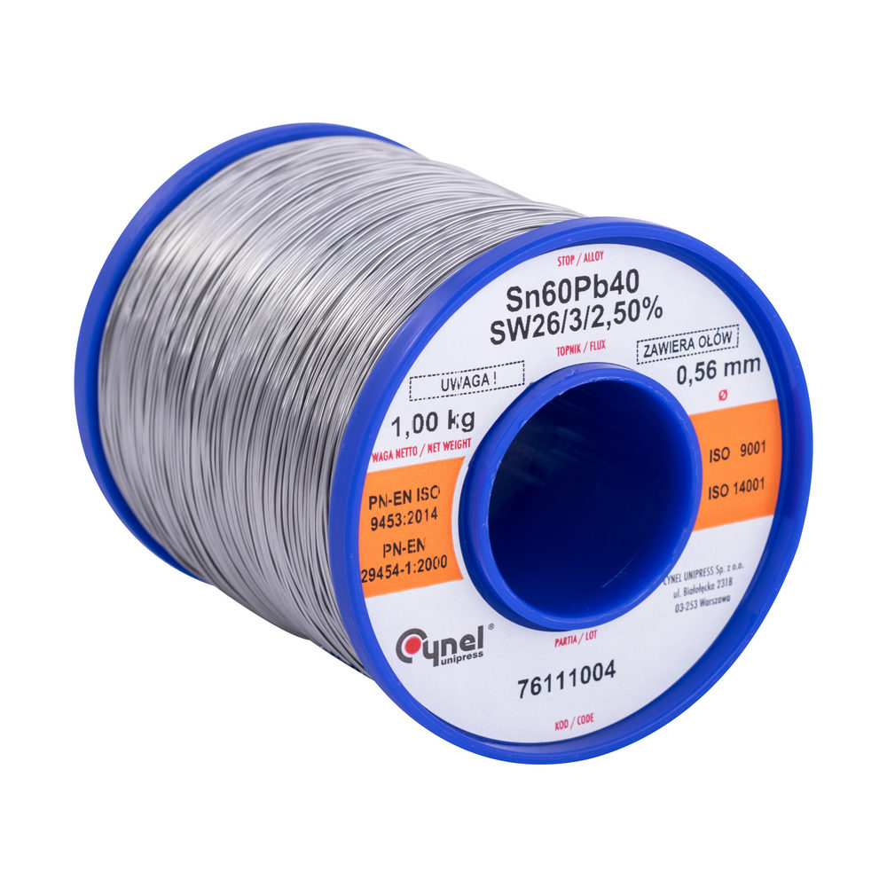 LC60-0.56/1.0 Draht Lötmaterial Sn-60% Pb-40% 0,56mm 1kg. LC60-0.56/1.0 Draht Lötmaterial Sn-60% Pb-40% 0,56mm 1kg.
