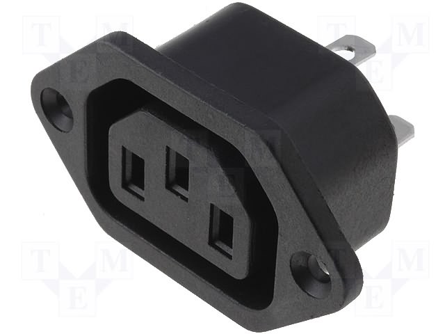 Buchse netz- 2108CQ АС IEC 60320 C13 (F) "Weibchen" Buchse netz- 2108CQ АС IEC 60320 C13 (F) "Weibchen"