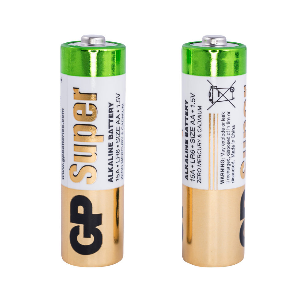 Batt. 15A alkalisch, LR6, AA, 1.5V, GP, U2 Batt. 15A alkalisch, LR6, AA, 1.5V, GP, U2