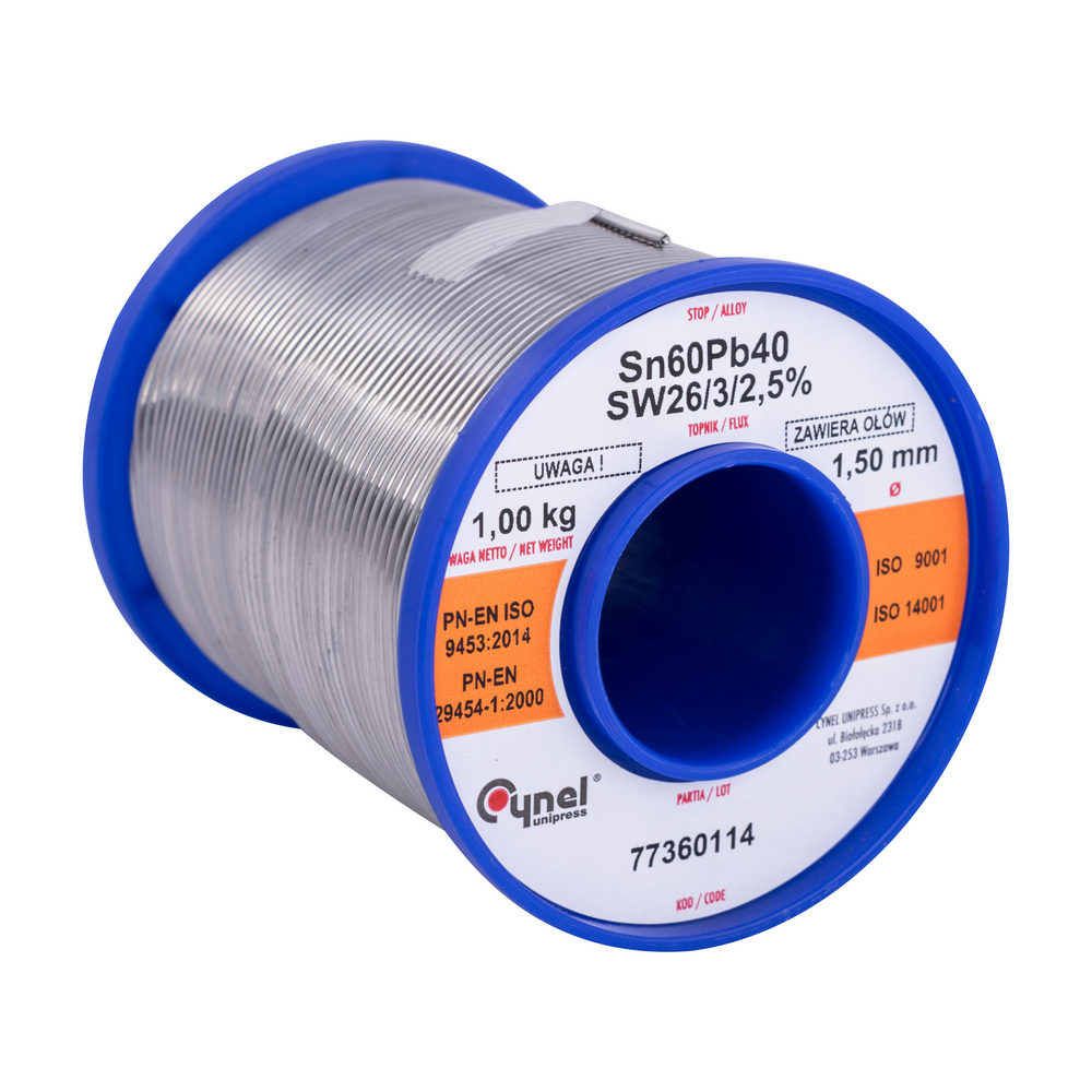 LC60-1.50/1.0 Draht Lötmaterial Sn-60% Pb-40% 1,50mm 1,00kg. LC60-1.50/1.0 Draht Lötmaterial Sn-60% Pb-40% 1,50mm 1,00kg.