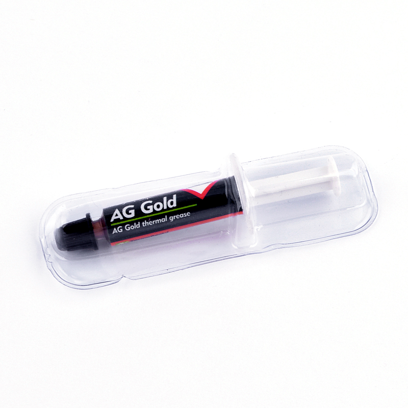 Wärmeleitpaste AG Gold Spritze 1g CPU Kühlung >2,8W/mK -30...300°C (AG GOLD 1G) Wärmeleitpaste AG Gold Spritze 1g CPU Kühlung >2,8W/mK -30...300°C (AG GOLD 1G)