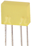 LED 8х5mm rechteckig gelb 590nm, 120° L-835/2YDT