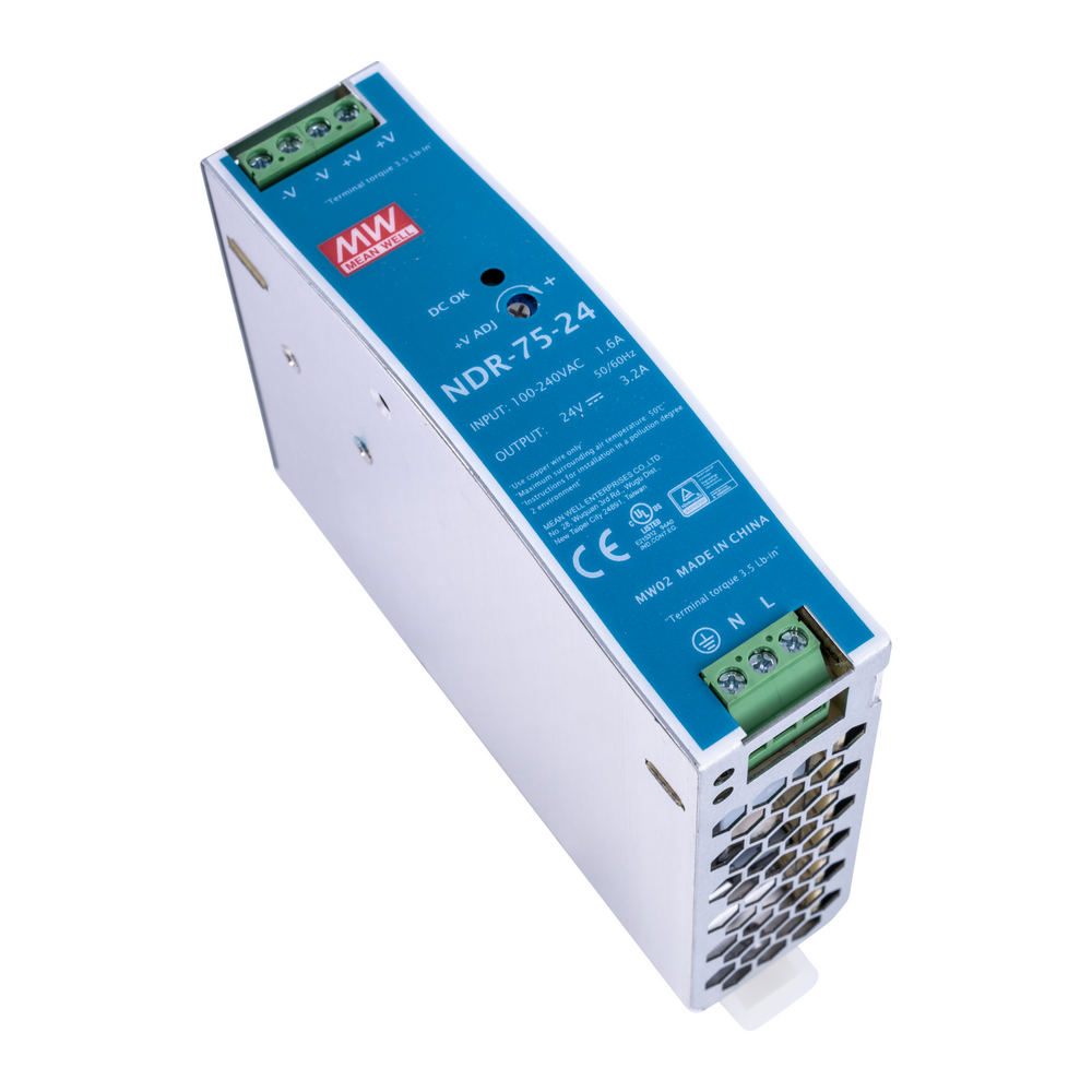 DIN Hutschienennetzteil NDR-75-24 24V 3.2A 76,8W DIN Hutschienennetzteil NDR-75-24 24V 3.2A 76,8W