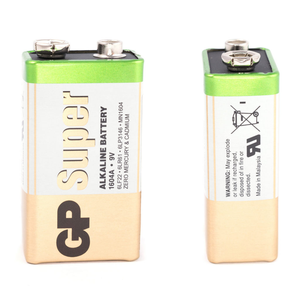 Batt. 1604A alkalisch, 6LF22, 6LR61 (Krone), 9V, GP, U1 Batt. 1604A alkalisch, 6LF22, 6LR61 (Krone), 9V, GP, U1