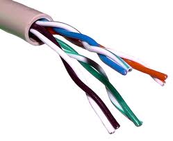 Kabel U/UTP 5e eindrahtig CCA, 4x2x0,5mm, PVC, Grau, in Rolle 305m (U/UTP5E-SCCA305)