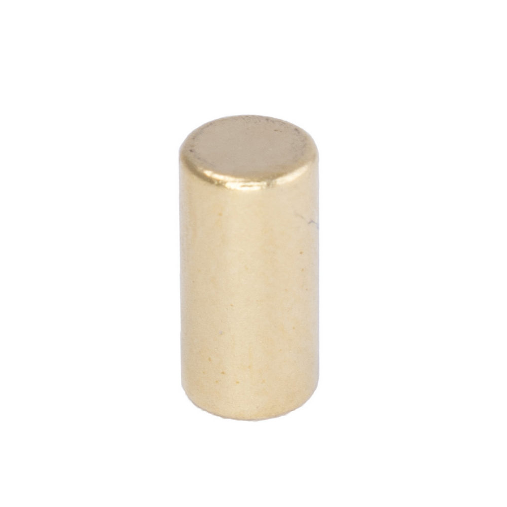 Neodym Magnet, Zylinder Ø4 х 8mm (N38), Vergoldet