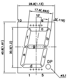 SA12-11YWA (Anzeiger 7-Segment) SA12-11YWA (Anzeiger 7-Segment)
