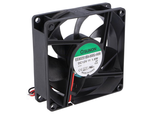 Ventilator 80x80x25, 12V, (EE80251BX-A99) Ventilator 80x80x25, 12V, (EE80251BX-A99)