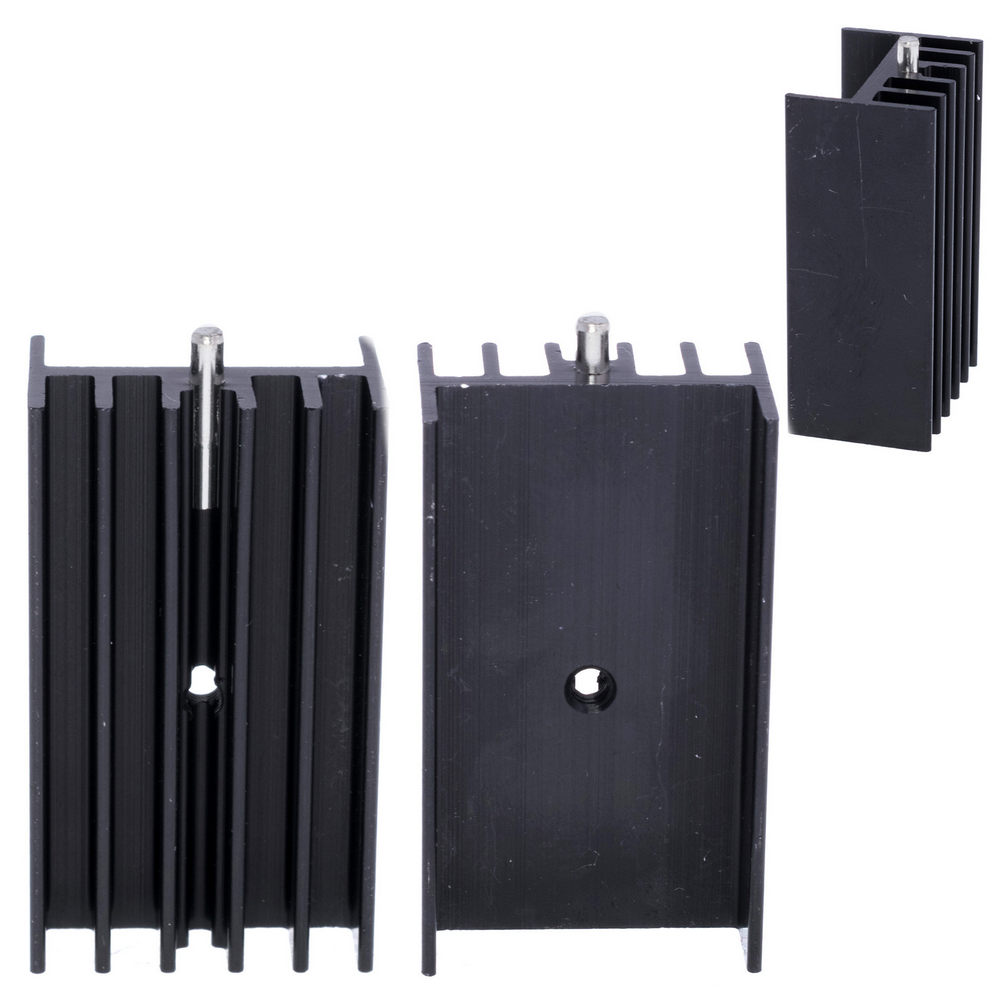Kühlkörper Strangkühlkörper Alu TO220 schwarz 40x23,3x16,5mm M3 HS-123-40