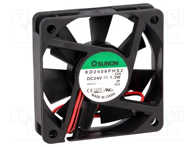 Ventilator 60x60x15, 24V, (KD2406PHS2) Ventilator 60x60x15, 24V, (KD2406PHS2)