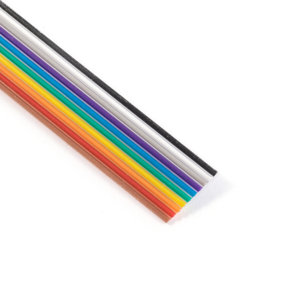 Flachbandkabel Meterware 40polig 10-Farbig farbig 1,27mm KLS17-127-RFC-40-1 