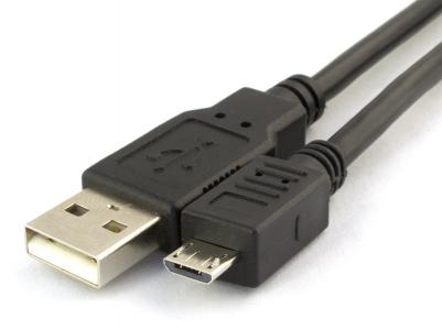 Kabel USBA-Stecker - USBmicro - Stecker Lange von 1,8 m, schwarz (L-KLS17-UCP-11-2.0-1.8M-B-AM/Micro )