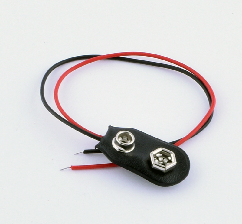 Batterieclip für 9V Block Batterie I-Form mit Anschlußkabel 150 mm (KLS5-BC9V-01-150) Batterieclip für 9V Block Batterie I-Form mit Anschlußkabel 150 mm (KLS5-BC9V-01-150)