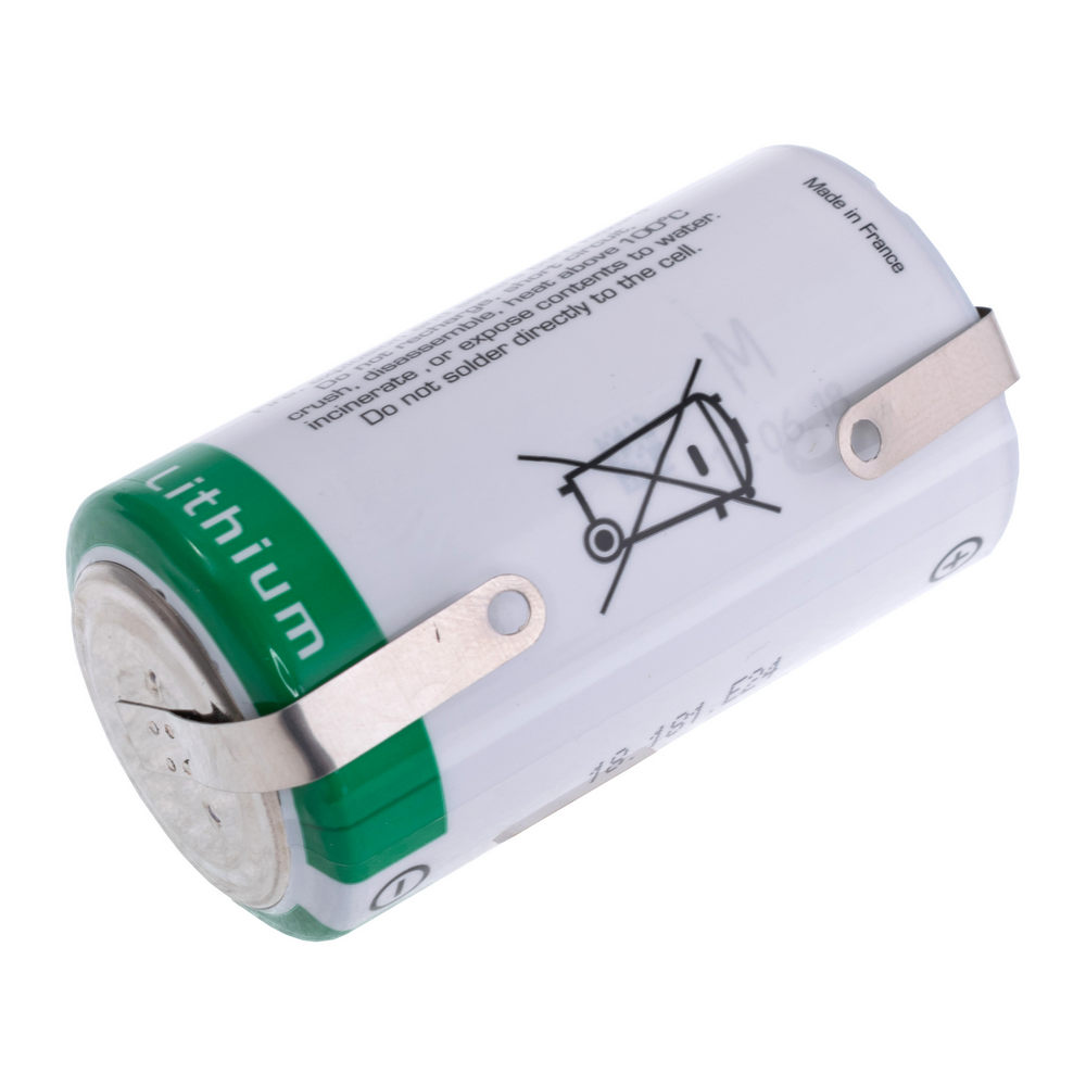 SAFT Lithium Batterie Mono (D) LS33600CNR Mit Lotfahnen 3,6V 17 Ah  Lithium-Thionylchlorid