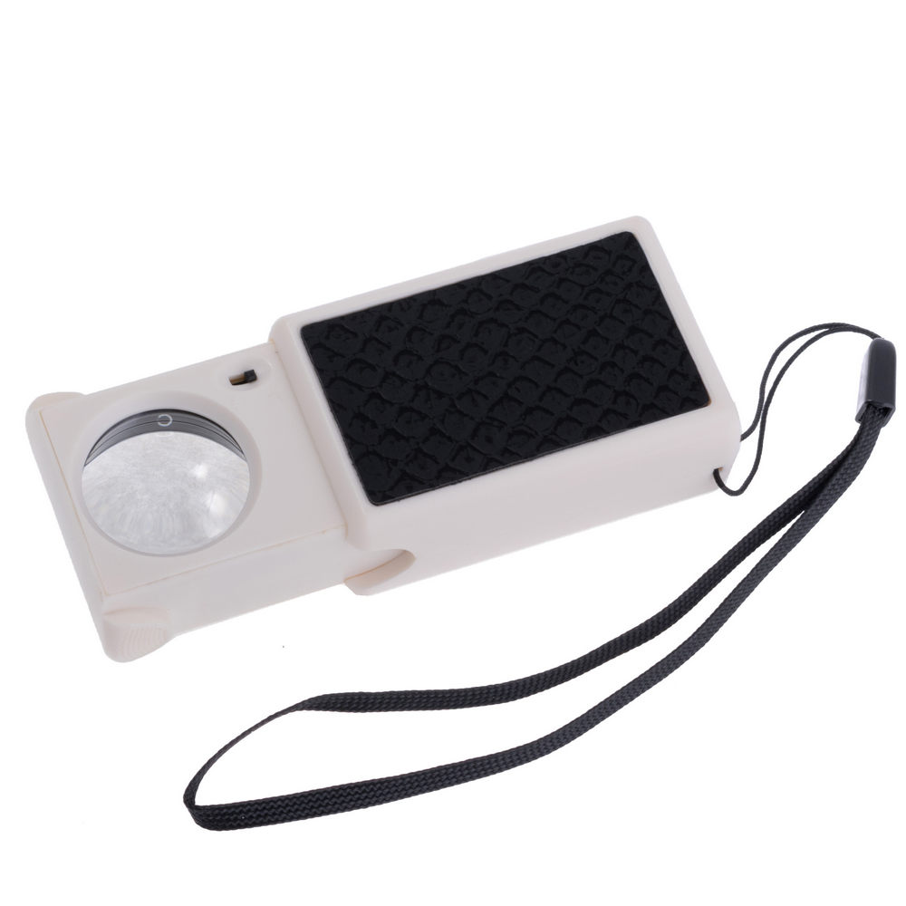 Lupe NO.9881А einziehbar mit LED-Hintergrundbeleuchtung+ UV, 45Х Durchmesser-25mm