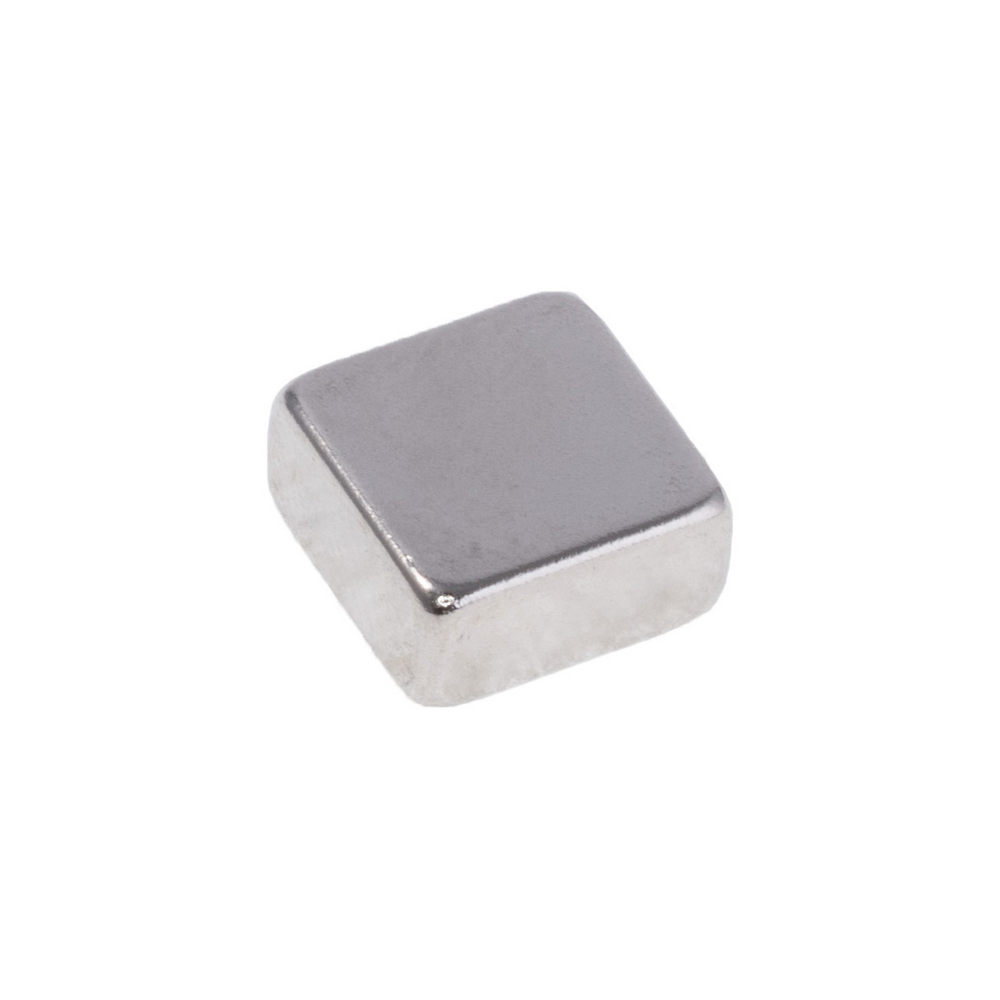 Neodym Magnet, Quader Block 10 x 10 x 5 mm (N38), Ni+Cu+Ni (Nickel)