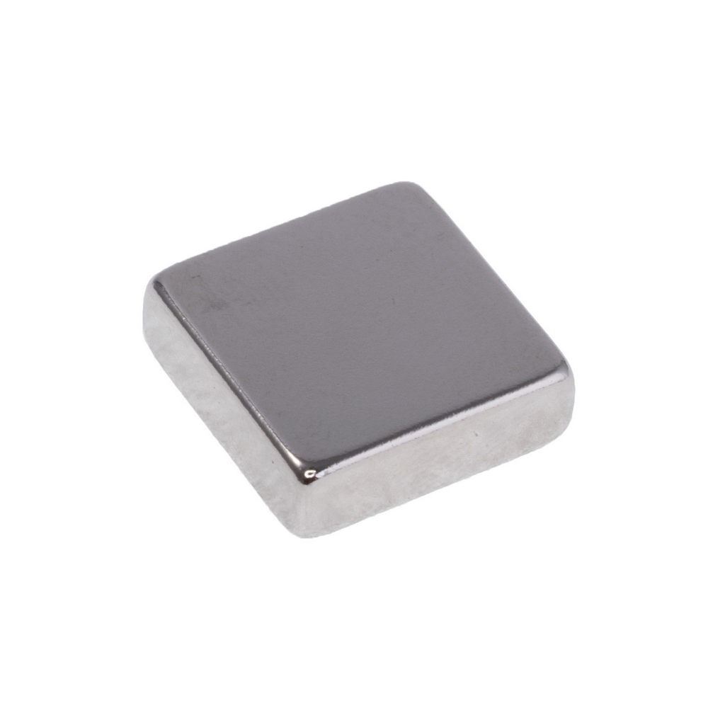 Neodym Magnet, Quader Block 15 x 15 x 5 mm (N38), Ni+Cu+Ni (Nickel)