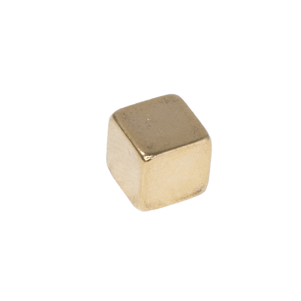 Neodym Magnet, Vergoldet, Block Würfel 5 x 5 x 5 mm (N48), Ni+Cu+Ni+Au (Gold)