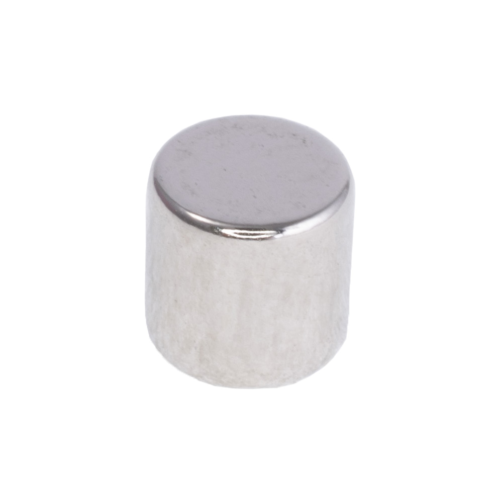Neodym Magnet, Zylinder Ø6 x 6 mm (N38), vernickelt