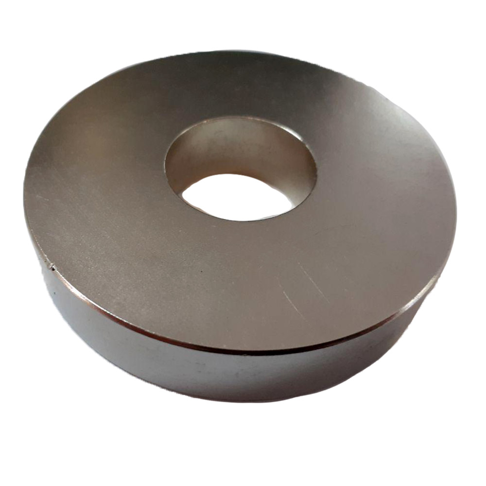 Magnet NdFeB, Ring OD70 x ID25 x 14mm (N38), Ni+Cu+Ni (Nickel)