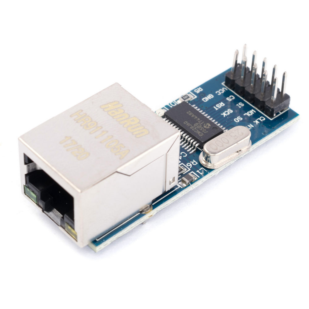 Modul SPI Ethernet (LAN) HR91105A HARRUN fur Arduino Mega ENC28J60 Modul SPI Ethernet (LAN) HR91105A HARRUN fur Arduino Mega ENC28J60