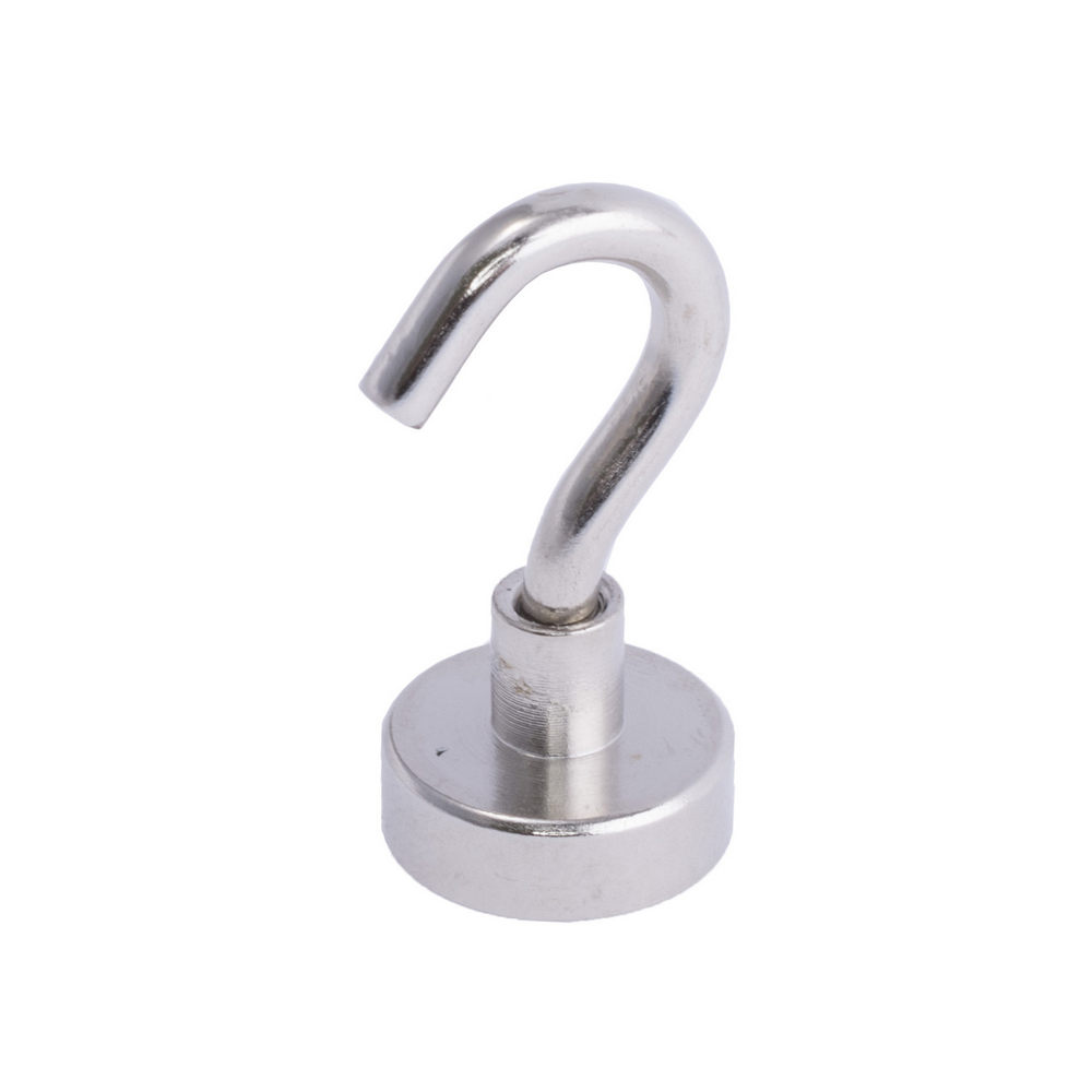 Neodym Hackenmagnet Starke Magnet mit Hacken 7kg D16mm N38 vernickelt Neodym Hackenmagnet Starke Magnet mit Hacken 7kg D16mm N38 vernickelt