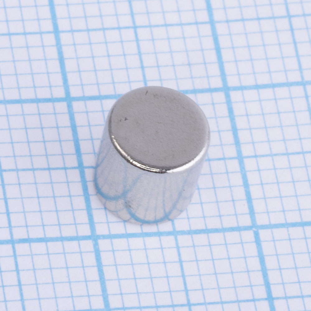 Neodym Magnet Starke Zylinder N38 Ø7,5 x 7,5 mm vernickelt