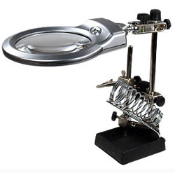 Dritte Hand MG16129-A mit Licht + Stand für Lötkolben Dritte Hand MG16129-A mit Licht + Stand für Lötkolben