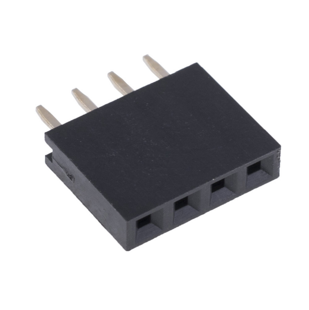 PBS-4 (PB-04S) (ZL262-4SG) Buchse auf Platte 1х4 gerade, 2,54mm PBS-4 (PB-04S) (ZL262-4SG) Buchse auf Platte 1х4 gerade, 2,54mm