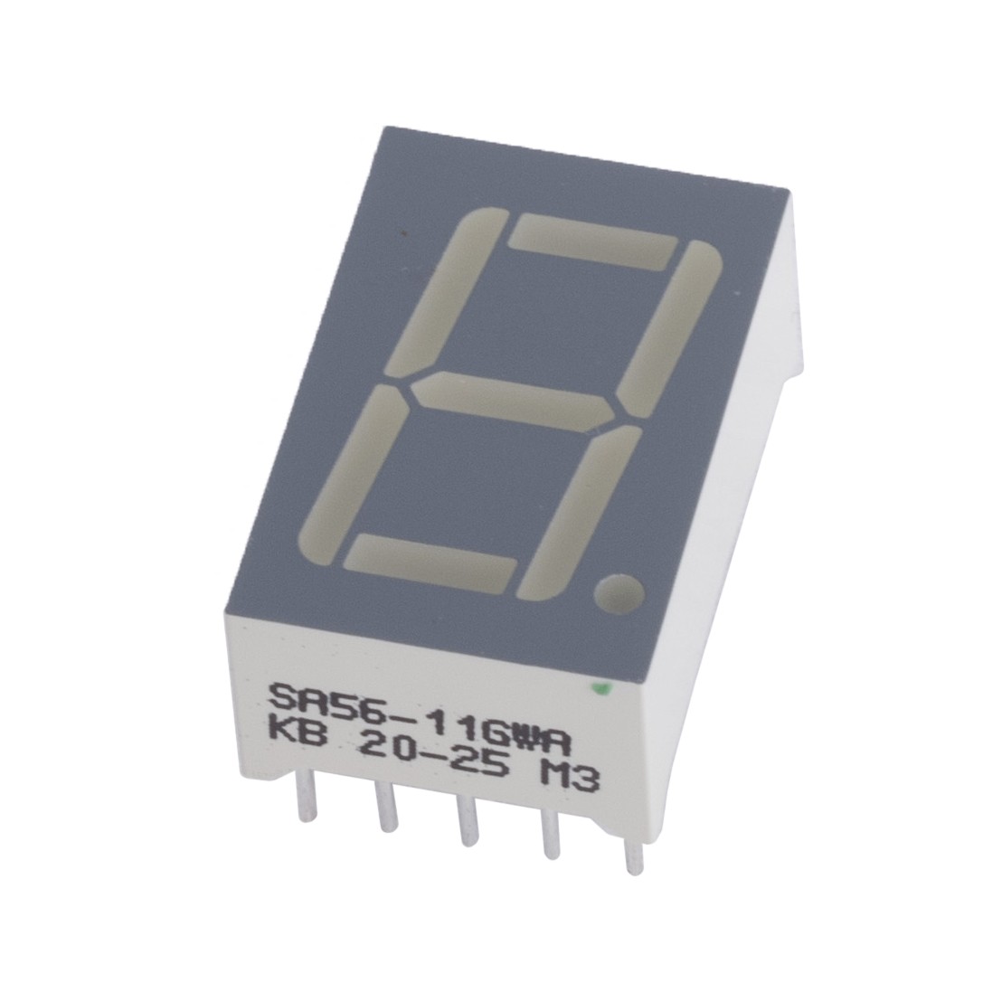 7-Segment LED-Anzeige 14,2mm Zeichenhöhe Grün 7-Segment LED-Anzeige 14,2mm Zeichenhöhe Grün