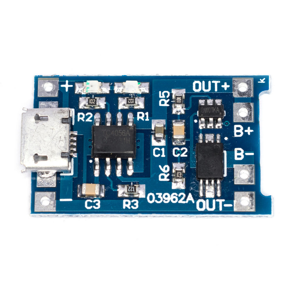 Ladegeraet fuer Li-Po mit Schutz (TP4056 1A Lipo Battery Charging Board) Ladegeraet fuer Li-Po mit Schutz (TP4056 1A Lipo Battery Charging Board)